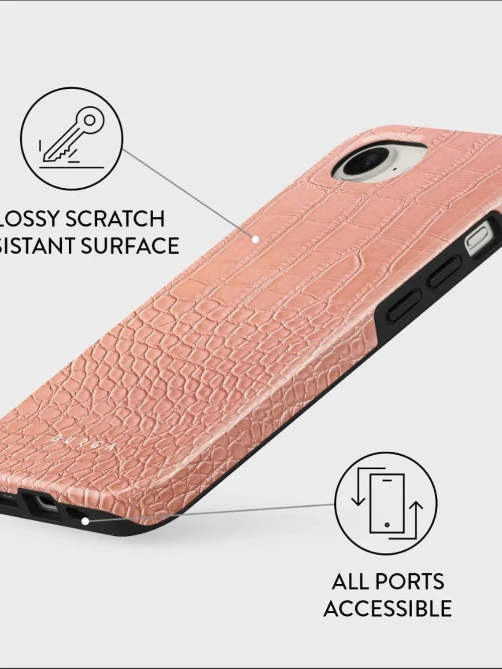 BURGA • Pink Croco - iPhone 16e Case